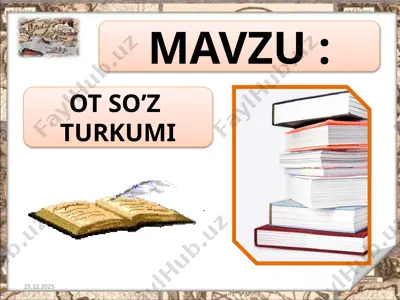 ot so’z turkumi — PPTX