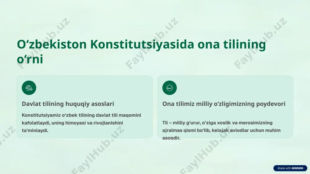 a tilimizni asraylik, ulug‘laylik! har bir so‘zimizda millatimizning ruhi yashaydi tilimiz bilan faxrlanib, uni kelajak avlodlarga yetkazaylik! rahmat! click to edit master text styles second level third level fourth level fifth level 0 2922 wps presentation on-screen show (16:9) 72 10 10 0 0 false 已用的字体 14 主题 1 幻灯片标题 10 arial simsun wingdings noto serif sc bold segoe print noto serif sc bold noto serif sc bold geist geist geist calibri microsoft yahei arial unicode ms mingliu-extb office theme powerpoint 演示文稿 powerpoint 演示文稿 powerpoint 演示文稿 powerpoint 演示文稿 powerpoint 演示文稿 powerpoint 演示文稿 powerpoint 演示文稿 powerpoint 演示文稿 powerpoint 演示文稿 powerpoint 演示文稿 false false false 14.0000 diyor 2 2025-09-13t18:12:00z 2025-09-13t18:14:51z 489b21377ec24e5aa52b0edccfb071c3_13 1049-12.2.0.22549