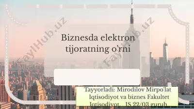elektron tijorat — PPTX