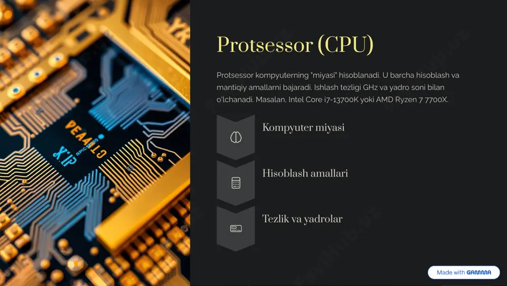 kompyuter tizimi bloki asosiy kompentlari va funksiyalari - Page 4