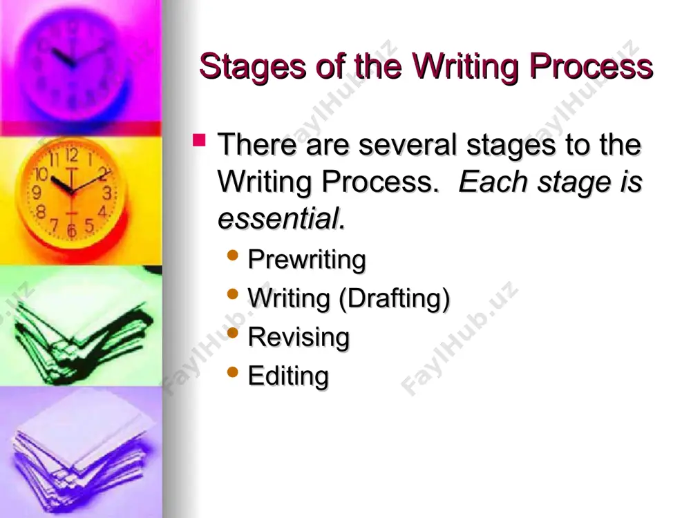 ming/listing freewriting clustering/mapping questioning discussing outlining make a plan before you begin drafting your essay, you should make a plan (a roadmap). review, evaluate, and organize ideas written in your pre-writing; then make a plan for your essay’s thesis statement support order structure thesis statement the thesis statement expresses the main idea of your essay, the central point that your essay develops/supports. thesis continued. . . your thesis should: accurately predict your essay’s direction, emphasis, and scope make no promises that the essay will not fulfill be direct and straightforward not be an announcement, statement of opinion, or statement of fact. support be sure to evaluate the information in your prewriting carefully in order to choose the best support for your topic. primary support—major ideas or examples that back up your main points secondary support—details which further explain your primary support support continued. . . basics of good support relates …