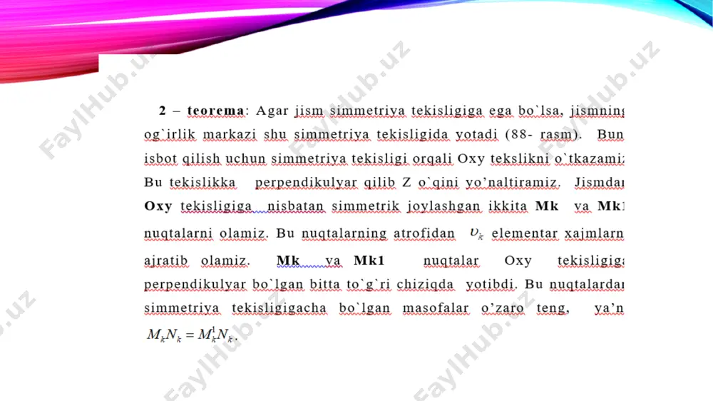 jismlarning og'irlik markazini aniqlash usullari - Page 5