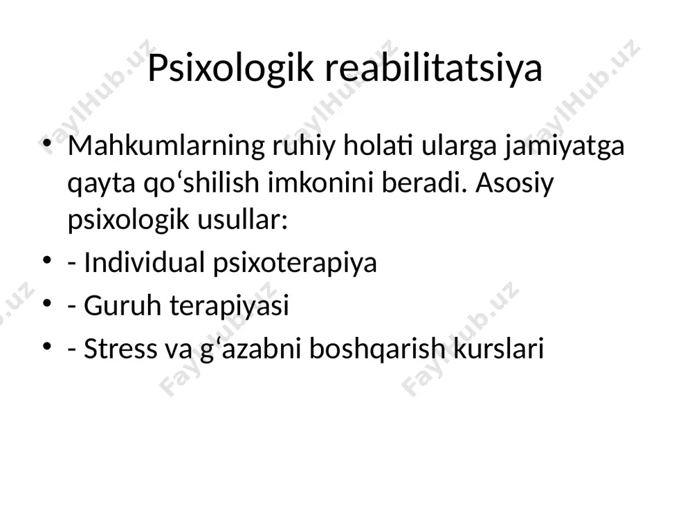 mahkumlarni va jazoni o‘tagan shaxslarni qayta tarbiyalash - Page 4