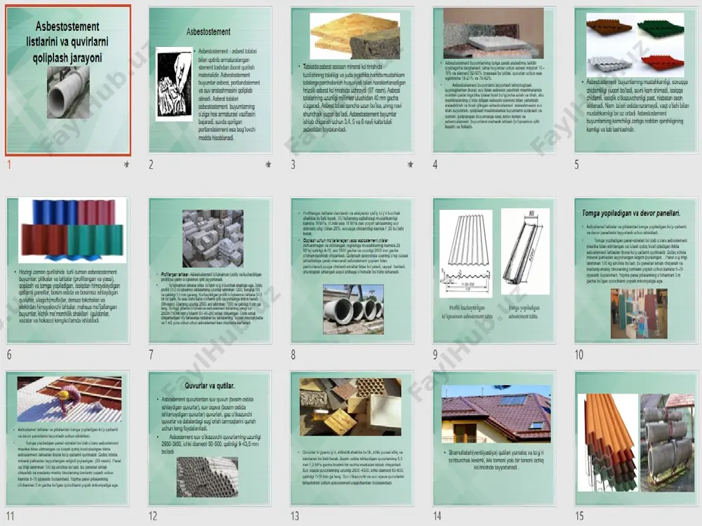 asbestostement listlarini va quvirlarni qoliplash jarayoni - Page 2