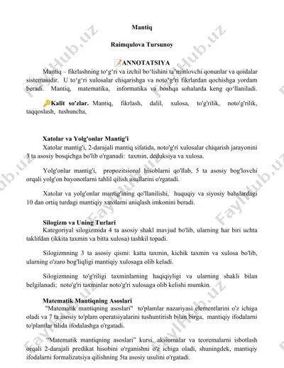 mantiq — DOCX