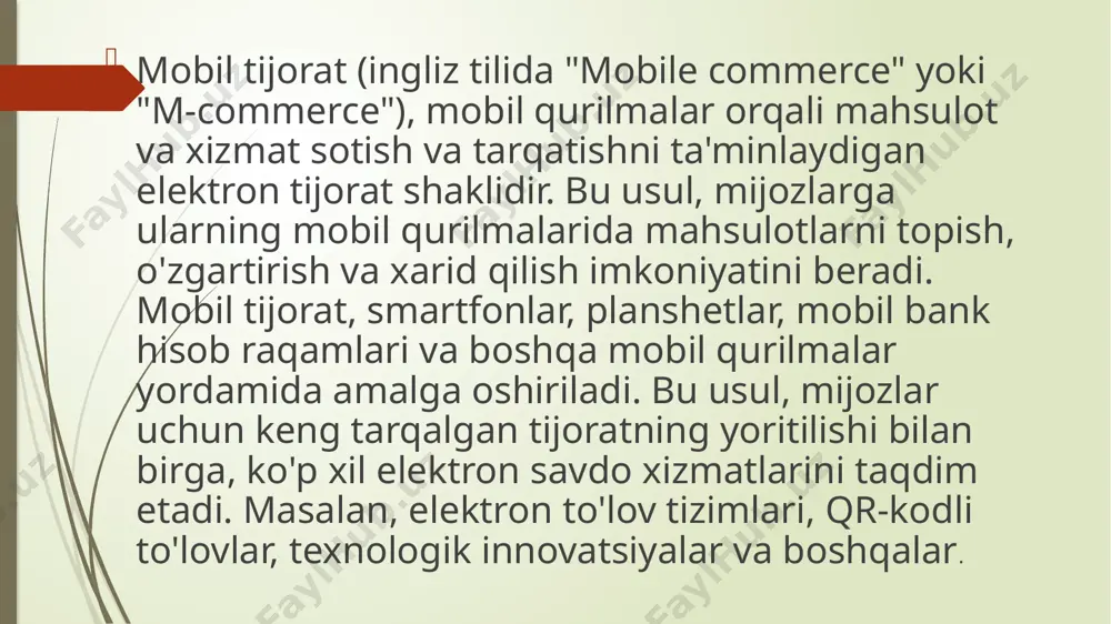 kengaytirilgan ko‘p kanalli rejimidan foydalangan holda elektron tijoratdagi ilg‘or texnologik imkoniyatlarning ta’sirini ko‘rsatdik, bu esa iste’molchilarga elektron tijoratni rivojlantirishning har bir bosqichida xaridlarni muammosiz va samarali amalga oshirish imkonini beradi, shu bilan sotuvchining vaqti va xarajatlarini tejaydi. bundan tashqari, yanada oqilona xarid, yaxshi narx va yuqori texnologiyali xarid qilish tajribasi ham iste'molchilarga katta kafolat beradi va ular elektron resursga ishonishlari mu elektron tijorat infratuzilmasini rivojlantirish zarurati sotish usuli va iste'molchilar ehtiyojlarini maksimal darajada qondirish uchun mutlaqo yangi formatni talab qiladi. shunday qilib, bunday natijaga erishish uchun elektron tijorat infratuzilmasini yaratuvchi bir qator omillarni aniqlash kerak:  tovar va xizmatlarni sotish sohasidagi barcha kompaniyalarni shaxsiy veb-server yaratish va barcha iste'molchilar uchun qulaylik yaratishga jalb qilish;  dasturiy ta’minot va tovarlarni sotadigan yoki xizmatlar koiste'molchi sotib olgan mahsulot yoki xizmatni tanlashi, tanishishi va oldindan ko'rishi mumkin bo'lgan, u chegirmalar, maxsus takliflar yoki kuponlar sotib olishi mumkin bo'lgan va barcha to'lov kanallari mavjud …