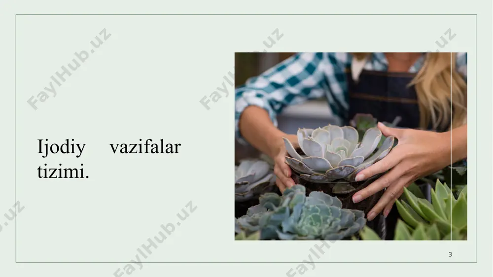 , “fikrlar xaritasi” 4. innovatsion dizayn loyihaviy fikrlash va yaratish prototiplar, loyiha ishlari, startap simulyatsiyalar 5. reflexiya va rivojlanish o‘z ustida ishlash va doimiy o‘sish baholash, tahlil, portfoliolar tuzish nftm-triz modelining bosqichlari amaliy qo‘llanish sohalari maktab ta’limi: har bir fan bo‘yicha kreativ yondashuvlarni qo‘llash. oliy ta’lim: innovatsion loyihalar, kreativ fikrlash kurslari. kasbiy rivojlanish: trenerlar va o‘qituvchilar uchun triz-treninglar. model vizual ko‘rinishda (sxema) agar xohlasangiz, siz uchun bu model asosida grafik diagramma yoki vizual sxemani chizib bera olaman. bunday sxemalar ilmiy ishlar, prezentatsiyalar va kurs ishlari uchun juda qulay bo‘ladi. 13 14 qobiliyatlarni rivojlantirishda triz pedagogikasining o‘rni. qobiliyatlarni rivojlantirishda triz pedagogikasining o‘rni 🔹 triz pedagogikasi nima? triz — bu "ixtirolar muammolarini hal qilish nazariyasi" (ruscha: теория решения изобретательских задач). bu nazariya asosida yaratilgan pedagogika esa: o‘quvchilarga innovatsion fikrlash, tizimli muammo tahlili, ijodiy yondashuv kabi kompetensiyalarni shakllantirishga xizmat qiladi. 15 15 16 triz pedagogikasining asosiy tamoyillari: muammoga ijobiy qarash — har bir …