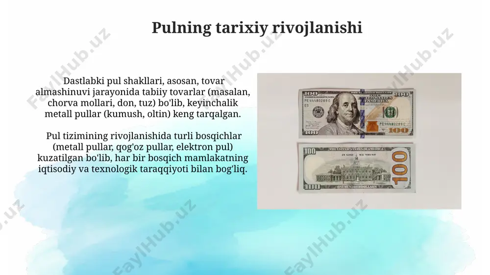 pulning mohiyati, funksiyalari va qog’oz pulllar - Page 5
