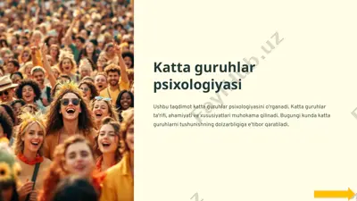 katta guruhlar psixologiyasi — PPTX