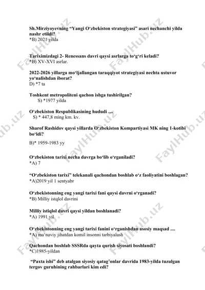 o‘zbekiston tarixi — DOCX