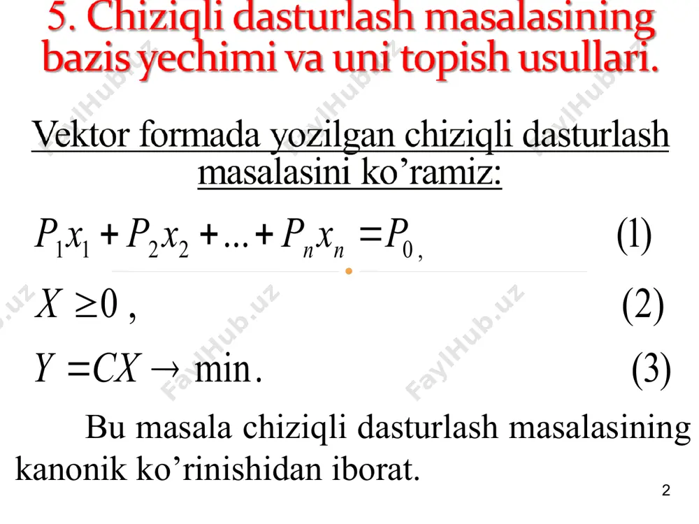 chiziqli dasturlash - Page 2