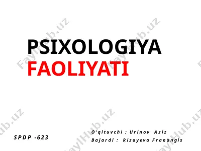 psixologiya faoliyati — PPTX