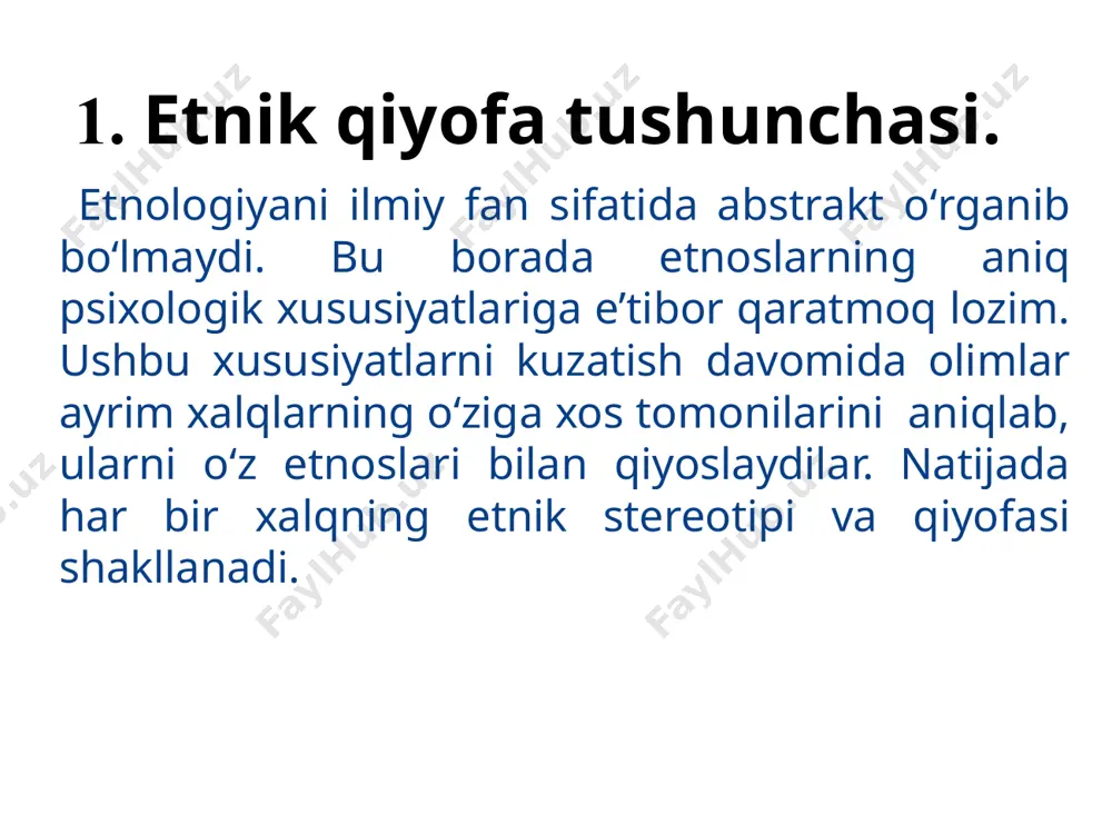 da katta muvaffaqiyat qozonishga zamin tayyorlaydi. arablar. tadqiqotlar shuni kо‘rsatadiki, arablar hayotdan zavqlanadigan quvnoq kishilar bо‘lib; zehnliligi, kashfiyotchiligi, sertakallumligi bilan ajralib turadilar. ayni paytda ularga tashabbuskorlik va ishbilarmonlik, uzoqni kо‘ra bilmasliklari, tashvishdan holi va e’tiborsizliklari ba’zida hayotlarida kо‘plab muamolarni tug‘diradi. arablar jamiyatida tarixan yuqori va quyi toifalar, oila va urug‘ning kichik va katta a’zolari orasida о‘ziga xos iyerarxik (shoxsupa shaklidagi) itoat tizimi yaratilgan. о‘zini yuqori tutish, qо‘polllik va hatto qо‘l kо‘tarish yuqori va kattalarning, past va kichiklarga nisbatan munosabatlarida odatiy holdir. фойдаланилган адабиётлар рўйхати: 1. salimov t.u. jahon xalqlari etnologiyasi. o`quv qo`llanma. fan nashriyoti. 2018. 315 b. 2. ashirov a.a. etnologiya. o`quv qo`llanma. yangi nashr. 2014. 562 b. 3. doniyorov a, bo’riyev o, ashirov a. markaziy osiyo xalqlari etnologiyasi. – toshkent, nif msh, 2021. – 281 b.