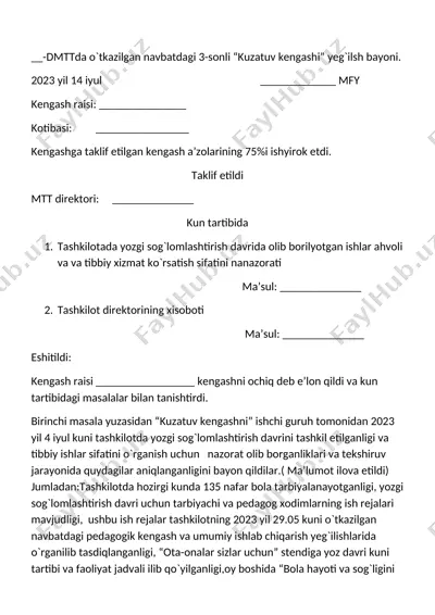 kuzatuv kengashi yeg'ilishi — DOCX