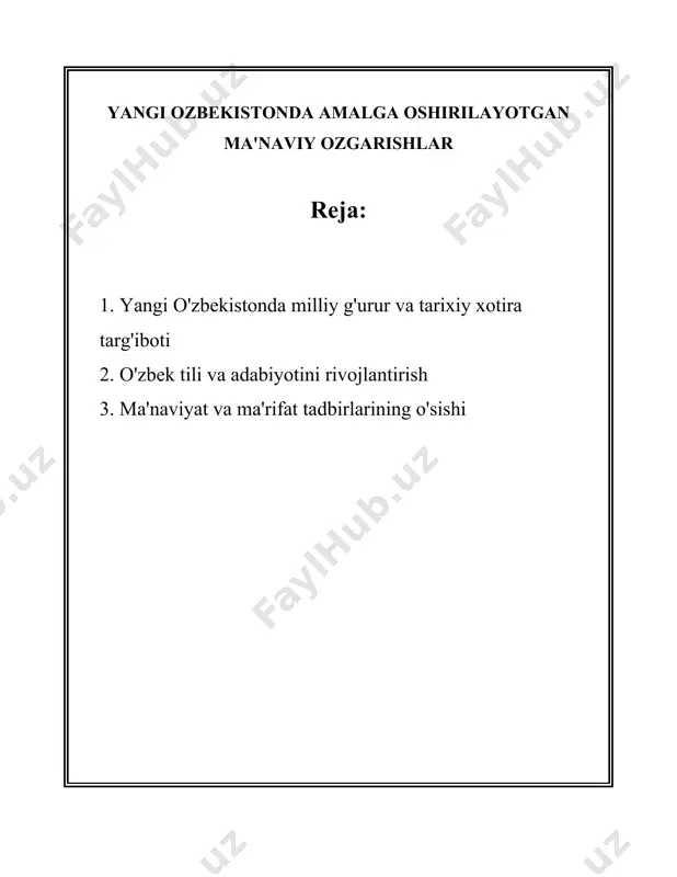 ni tashkil qiladi. bu tadbirlar milliy g'urur va tarixiy xotirani yanada kuchaytirishga xizmat qiladi. 6. **tarixiy kitoblar va adabiyotlar**: yangi o'zbekiston davrida har yili o'rtacha 50-70 ta tarixiy mavzulardagi kitoblar nashr etiladi. bu kitoblar milliy tarixni yoritishga va yosh avlodning bilimlarini mustahkamlashga qaratilgan. 7. **mahalliy va xalqaro konferensiyalar**: o'zbekiston har yili o'rtacha 20 dan ortiq tarixiy va madaniy tadbirlarga mezbonlik qiladi. xalqaro va mahalliy mutaxassislar ishtirokida o'tkaziladigan konferensiyalar tarixiy xotirani kuchaytiradi. 8. **ta'lim tizimidagi islohotlar**: o'zbekiston maktablarida tarixiy ta'limning rivojlanishi muhim rol o'ynaydi. har yili 100,000 ga yaqin o'quvchi tarixiy mavzulardagi tanlovlarda ishtirok etadi. 9. **mediyalar roli**: milliy televideniye va radio tuhfatlarida oyiga o'rtacha 500 soat tarixiy mavzulardagi dasturlar efirga uzatiladi. bu dasturlar millionlab tomoshabinlarga tarixiy xotirani yetkazadi. 10. **milliy g'urur ramzlari**: o'zbekistondagi 12,000 dan ortiq maktab va universitetlarda milliy g'urur ramzlari — davlat madhiyasi va bayrog'i kun tartibida doimiy yangilanib turiladi. ushbu raqamlar va faktlar yangi o'zbekistonda milliy g'urur …
