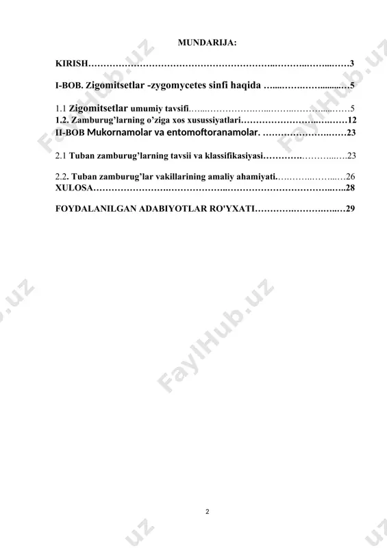 faqat bir necha mm yoki sm masofaga tarqaluvchi lokal mitseliy hosil qiladi. ammo ba’zi endoparazitlar, misol uchun, qorakuya zamburug‘lari uchun, o‘simlikning ayrim organlari yoki hatto butun o‘simlikning barcha qismlariga tarqaluvchi diffuz mitseliy xarakterlidir. kurs ishi maqsadi: zararlangan o‘simlik va boshqa substratlar ustida joylashgan mitseliy havo mitseliysi (ekzogen mitseliy), substrat ichiga qarab o‘sgan mitseliy esa substrat mitseliysi (endogen mitseliy) deb ataladi. zararlangan o‘simlik organlari ustida havo mitseliysi atrofiga qarab radial yo‘nalishda o‘sadi va gifalar hamda ko‘payish organlaridan tashkil topgan har xil g‘ubor, momiq qatlam, yupqa parda va hokazolarni paydo qiladi. mitseliysi substrat ustida rivojlanadigan parazit zamburug‘lar ektoparazitlar, deb ataladi. ektoparazitlarning tipik vakillari – haqiqiy un-shudring zamburug‘laridir. mitseliysi o‘simlik to‘qimalari ichida (ya’ni endogen shaklida) rivojlanadigan zamburug‘lar endoparazitlar, deb ataladi kurs ishi obyekti: fitopatogen zamburug‘larning hujayralararo joylashgan ekzogen va endogen mitseliysi ko‘pincha maxsus organ – gaustoriy (so‘rg‘ich) – hosil qiladi. u xo‘jayin o‘simlik hujayrasiga kiradi va undan ozuqa moddalarni so‘radi. gaustoriylar har xil …