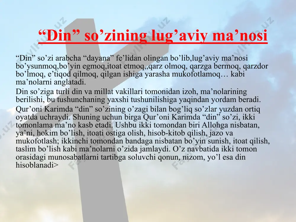 din so’zining ma’nosi va din haqidagi qarashlar - Page 5