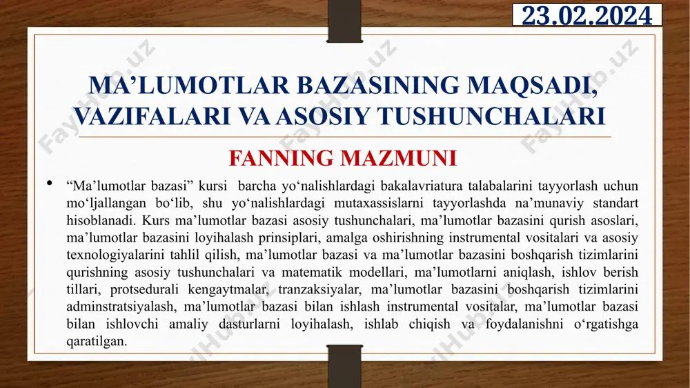 "ma’lumotlarbazasi kursi" - Page 3