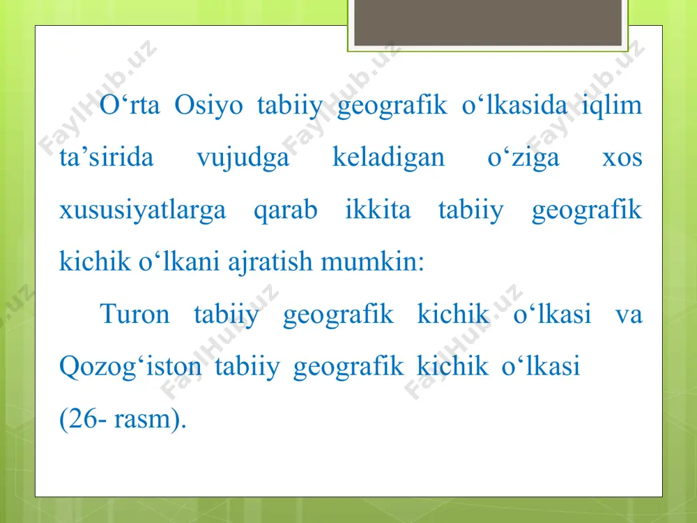 tabiiy geografik rayonlashtirish haqida tushuncha 7-sinf - Page 4