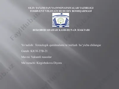 vakum nasosi — PPTX