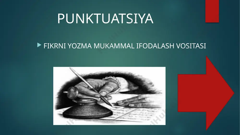 a esa undan oldin vergul qo'yiladi 7- kirish gaplar (so'zlovchining bayon qilinayotgan fikrga munosabatini ifodalaydi) ham asosiy gapning boshida kelganda, undan keyin, o'rtasida kelganda, har ikki tomonidan, oxirida kelganda esa undan oldin vergul qo'yiladi 8- gapda qani, nima, xo'sh kabi so'zlar gap bo'laklari bilan grammatik aloqaga kirishmagan holda turli modal ma'no nozikliklarini ifodalashga xizmat qilib, asosiy gapning boshida kelganda, undan keyin, o'rtasida kelganda, har ikki tomonidan, oxirida kelganda esa undan oldin vergul qo'yiladi 9-salomlashish-xayrlashish, tabrik, minnatdorlik, tashakkur, uzrxohlik, ma'qullash, rag'batlantirish kabi muomala odatlarini bildiradigan so'z va qoliplashgan birikmalar gap boshida kelsa, undan keyin, o'rtasida kelsa, har ikki tomonidan, oxirida kelganda esa undan oldin vergul qo'yiladi. vergul 10-gapda tasdiq (ha, xo'p, mayli) va inkor (yo'q) ni bildiradigan so'zlar alohida gap yoki gap bo'lagi vazifasida qo'llanmagan va boshqa gap bo'lagi bilan grammatik aloqaga kirishmagan hollarda ular vergul bilan ajratiladi 11- gapda takrorlangan so'zlar orasiga vergul qo'yilad 12- muayyan ikkinchi darajali bo'lakni mazmun …