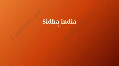 siddha tibbiyoti — PPTX
