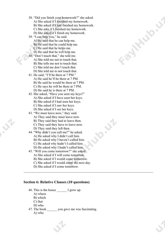 english grammar test - Page 5