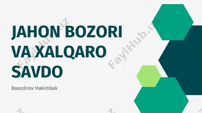 jahon bozori — PDF