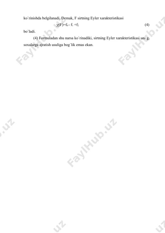 sirtning geodezik chiziqlari. geodezik egrilik. sirtning eyler xarakteristikasi - Page 5
