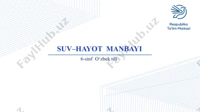 suv-hayot manbayi — PPTX