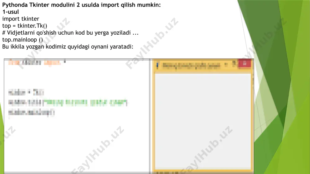 foydalanuvchi grafik interfeysi(gui) ni yaratishni individual holda bajarish - Page 4
