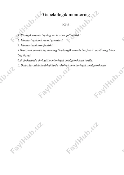 geoekologik monitoring — DOC