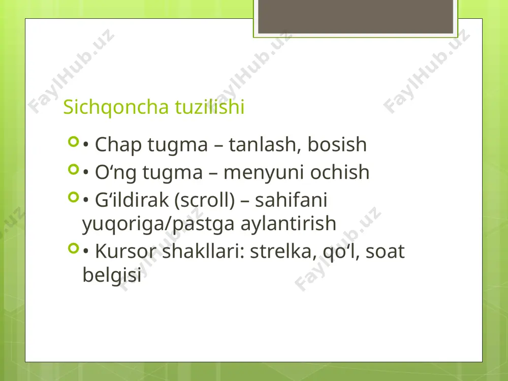 sichqoncha va klaviaturadan foydalanish - Page 3