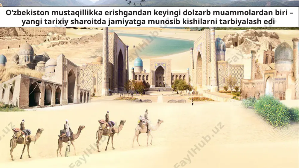 n respublikasi vazirlar mahkamasining qarorlari fi krimizning yaqqol isbotidir  1997-yil xiva va buxoro shaharlarining 2500 yillik yubileyi nishonlandi.  2002-yil – termiz shahrining 2500 yillik yubileyi nishonlandi.  2002-yil – shahrisabz shahrining 2700 yilligi nishonlandi.  2003 yil – nukus shahrining 70 yilligi nishonlandi va shahar «do‘stlik» ordeni bilan mukofotlandi.  2006-yil – qarshi shahrining 2700 yilligi nishonlandi.  2006-yil – xorazm ma’mun akademiyasining 1000 yilligi nishonlandi.  2007-yil – samarqand shahrining 2750 yillik yubileyi o‘tkazildi.  2007-yil – marg‘ilon shahrining 2000 yillik yubileyi o‘tkazildi.  2009-yil – o‘zbekiston respublikasi poytaxti toshkent shahrining 2200 yilligiga bag‘ishlangan tantanali marosim o‘tkazildi o‘zbek davlat akademik drama (2001-yil), o‘zbekiston akademik rus drama teatrlari (1999-yil) kabi poytaxt hamda viloyat teatr jamoalariga yangi binolar qurildi, ta’mirlandi 2001-yil o‘zbek davlat akademik drama teatriga prezident farmoni bilan «milliy teatr» maqomi berildi. 2014-yilda prezident «o‘zbek milliy akademik drama teatrining 100 yilligini nishonlash to‘g‘risida» qaror qabul qildi 2011-yilda alisher …