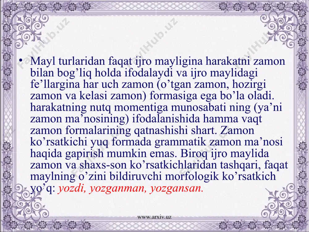 fe’lning tuslanishli va tuslanishsiz formalari - Page 4
