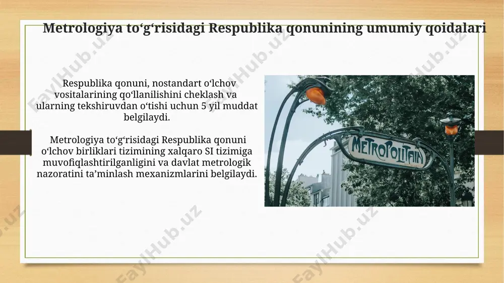 metrologiya to'g'risidagi respublika qonuni taqdimoti - Page 3