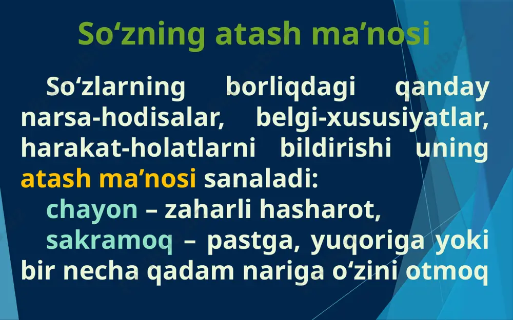 leksikologiya. so‘zning o‘z va ko‘chma ma’nosi - Page 4