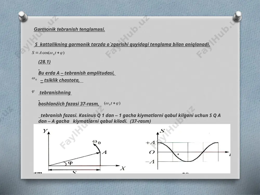 garmonik tebranishlar va ularning harakteristikalari. purjinali va matematik mayatniklar - Page 4