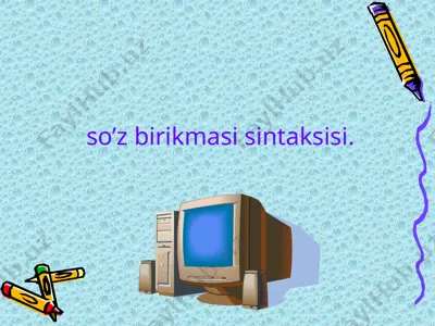 so’z birikmasi sintaksisi — PPTX