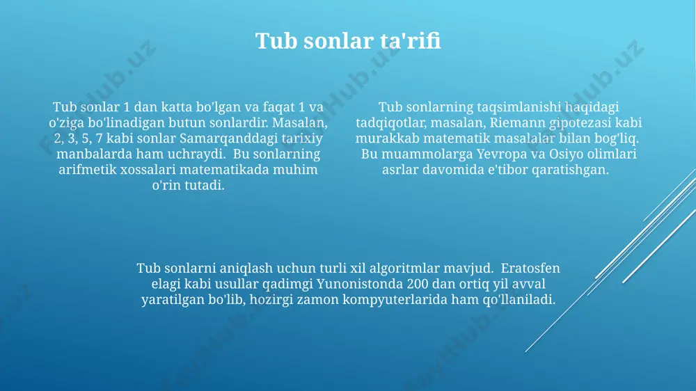 mukammal sonlar, tub sonlar - Page 4