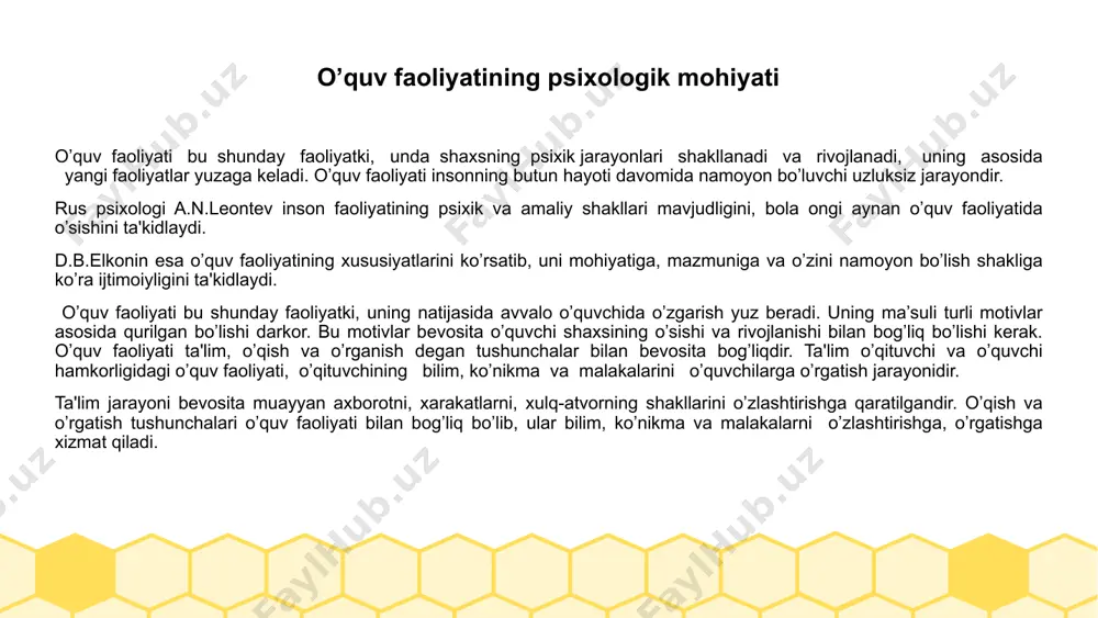 di - o’qituvchi nazorati ostida tashkil etiladigan metod bo’lib, u produktiv xarakterga ega, bunda o’quvchi ijod qiladi. tadqiqot metodi - o’qituvchi ilm yordamisiz tashkil etiladigan ta'lim metodi bo’lib, u o’quvchining mustaqil izlanishi, fikrlashi va bilimlar transformasiyasini talab etadi. ta'lim jarayoni tashkil etishning o’ziga xos metodlaridan biri ishchan o’yinlardir. ishchan o’yinlar munosabatlar tizimini modellashtirish, faoliyat xarakteristikasini tashkil etishga yordam beradi. "kadrlar tayyorlash milliy dasturi"da ta'lim jarayoniga yangi pedagogik texnologiyalarni kiritish ta'kidlanadi. pedagogik texnologiya - bu ta'lim jarayoniga sistemali yondashuv bo’lib, unda ta'lim jarayonini tashkil etishda texnika va inson imkoniyatlari hisobga olinadi va ularning o’zaro munosabati ta'limning optimal formalari yaratilishiga zamin bo’ladi. pedagogik texnologiyalarni quyidagi tarkibiy qismlarga bo’lish mumkin; - ta'lim-tarbiya ishtirokchilari shaxsiga qo’yiladigan ijtimoiy talablar; - hamkorlik faoliyati a'zolarining kasbiy tayyorgarligi; - ta'lim jarayonining maqsadi, mazmuni, mohiyati, amalga oshirish vositalari; - ta'lim jarayonini differensiasiyalashtirish; - ijodiylik. o’quvchini mustaqil ta'lim olishga o’z-o’zini rivojlantirishga tayyorlash bugungi kun maktabining asosiy vazifasidir. ta'lim jarayonida o’quvchining …