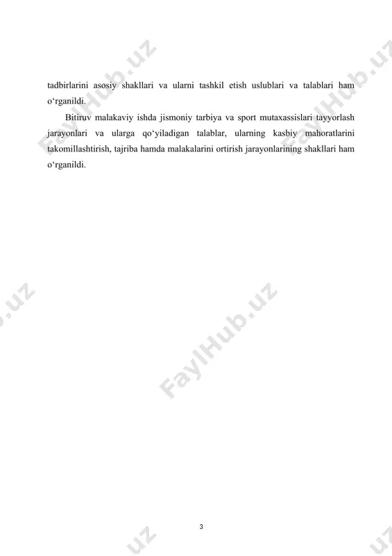 yoshi, sog‘ligi va jismoniy tayyorgarligi hisobga olinadi. talabalar bilan amaliy ish olib borish uchun to‘garaklar tuziladi. birinchi navbatda butun yil davomida ishlaydigan umumiy jismoniy tayyorgarlik to‘garaklari tashkil etiladi. umumiy jismoniy tayyorgarlik to‘garagiga iloji boricha ko‘proq talabalarni, shu jumladan, jismoniy rivojlanishda bir oz oqsayotgan bolalarni ham jalb etish lozim. sport to‘garaklarining rahbarlari muayyan sport turining mashg‘ulotlarini o‘tkazish uslubiyatini, bolalar bilan olib boriladigan mashg‘ulotlarning o‘ziga xosligini yaxshi bilishlari kerak. sayrlar, ekskursiyalar va yurishlar katta ta’lim va tarbiya ahamiyatga molik. chunki bu jarayonda bolalar tabiat, jonajon o‘lka va uning diqqatga sazovor joylari bilan tanishadilar. bu tadbirlar yurish, yugurish va o‘yin malakalarining takomillashishiga yordam beradi, organizmni chiniqtiradi va bolalar sog‘ligini mustahkamlaydi hamda yurish-turish, o‘z-o‘ziga xizmat qilish, joyni mo‘ljalga olish va xokazo ko‘nikmalarni egallashga imkon yaratadi. shuningdek, ular bolalar jamoasini qaror toptirish va mustaxkamlashda, do‘stlik, o‘rtoqlik hissini tarbiyalashda bebaho rol o‘énaydi. o‘yinlar. ko‘ngil ochishlar. talabalar bilan olib boriladigan sinfdan tashqari ishning eng oddiy va ommaviy, …