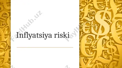 inflyatsiya riski — PPTX