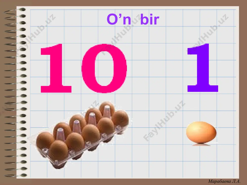 10 dan 20 gacha sonlarni o‘rgatish taqdimoti - Page 2