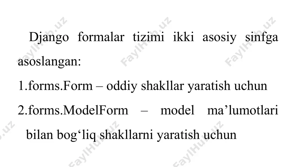 django framework da formalar - Page 5