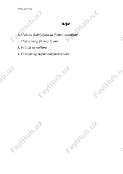 falsafa – mafkura — DOC