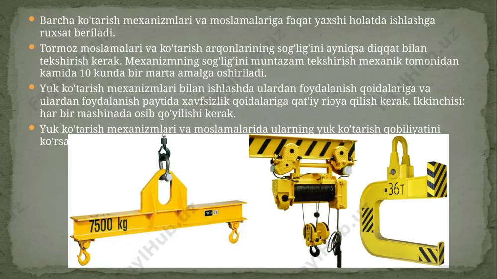ko'tarish mexanizmlari va moslamalari - Page 5