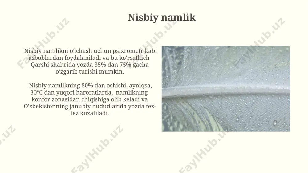 atmosferadagi suvlar. nisbiy va mutlaq namlik - Page 5