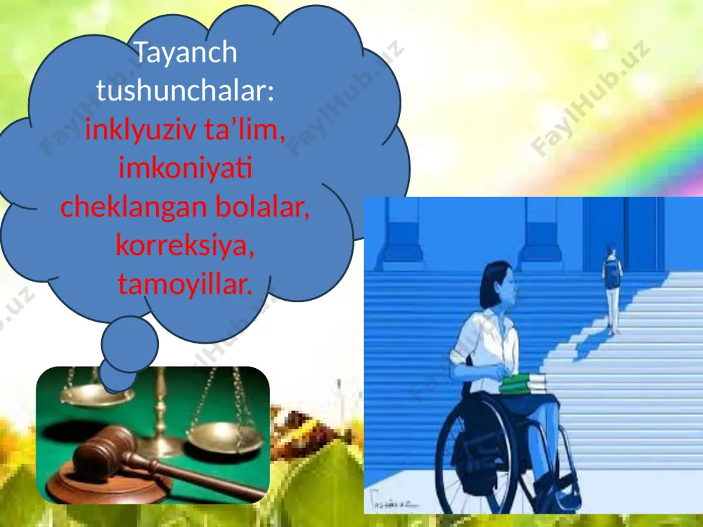 shtirish hamda ularga ko‘rsatiladigan ta’lim xizmatlari sifatini yaxshilash maqsadida: 1. quyidagilar: 2020 — 2025-yillarda xalq ta’limi tizimida inklyuziv ta’limni rivojlantirish konsepsiyasi (keyingi o‘rinlarda — konsepsiya) 1-ilovaga muvofiq; 2020 — 2025-yillarda xalq ta’limi tizimida inklyuziv ta’limni rivojlantirish konsepsiyasini 2020-2021-yillarda amalga oshirish bo‘yicha “yo‘l xaritasi” (keyingi o‘rinlarda – “yo‘l xaritasi”) 2-ilovaga muvofiq; alohida ta’lim ehtiyojlari bo‘lgan bolalar ta’limini 2025-yilgacha rivojlantirishning maqsadli ko‘rsatkichlari (indikatorlari) 3-ilovaga muvofiq tasdiqlansin. belgilansinki, konsepsiya erishilgan natijalar, maqsadli ko‘rsatkichlar va tegishli davrga mo‘ljallangan asosiy yo‘nalishlardan kelib chiqqan holda 2022-yildan boshlab har yili tasdiqlanadigan alohida “yo‘l xaritasi” asosida bosqichma-bosqich amalga oshiriladi. 2. xalq ta’limi vazirligi 2021-yildan boshlab har yili 1-dekabrga qadar o‘tayotgan yilning “yo‘l xaritasi” bajarilishi yakunlarini batafsil o‘rganish asosida keyingi yil uchun “yo‘l xaritasi”ni ishlab chiqsin va tasdiqlash uchun vazirlar mahkamasiga kiritsin. vazirlar mahkamasi “yo‘l xaritalari” hamda maqsadli ko‘rsatkichlarning (indikatorlarning) bajarilishi ustidan doimiy monitoring olib borsin hamda yiliga bir marta uning natijalarini hukumat rayosati majlislarida tanqidiy ko‘rib borsin. 3. …