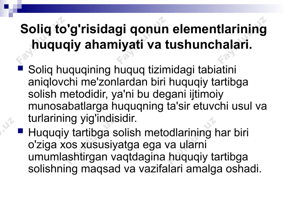 soliq munosabatlarining sub'ektlari, ularning huquqlari va majburiyatlari - Page 5